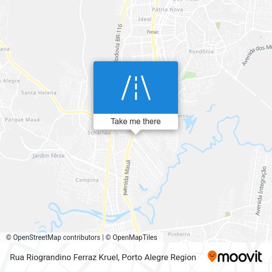 Rua Riograndino Ferraz Kruel map