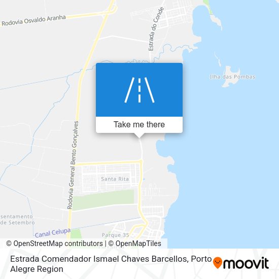 Estrada Comendador Ismael Chaves Barcellos map