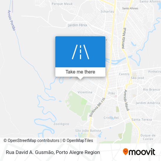 Rua David A. Gusmão map