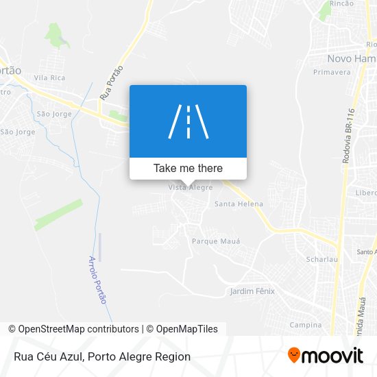 Rua Céu Azul map