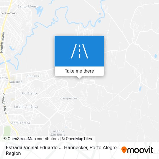 Estrada Vicinal Eduardo J. Hannecker map