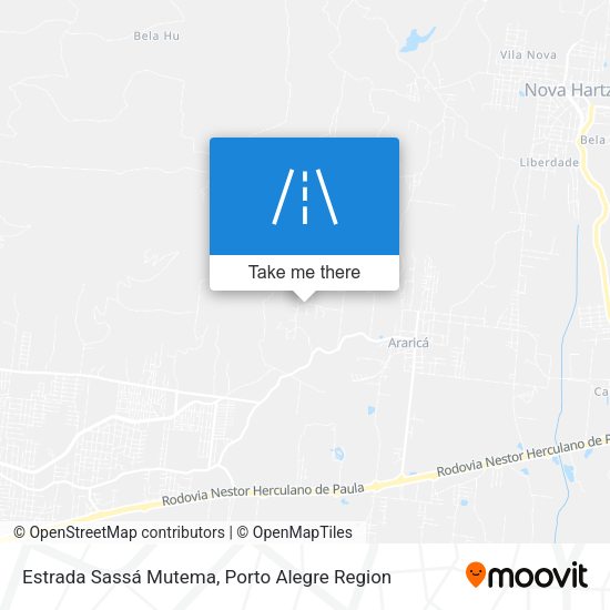 Estrada Sassá Mutema map