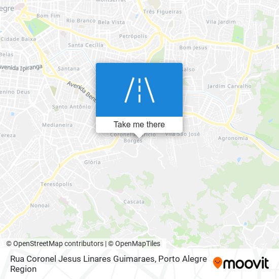 Mapa Rua Coronel Jesus Linares Guimaraes