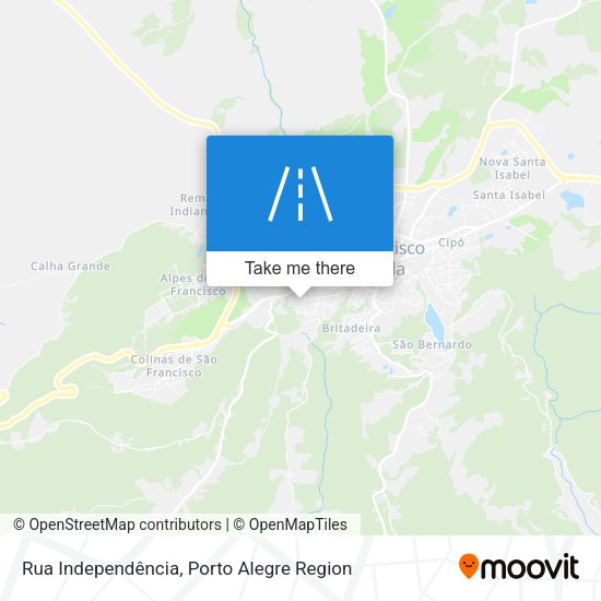 Rua Independência map