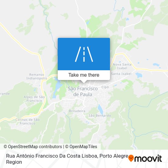 Rua Antônio Francisco Da Costa Lisboa map