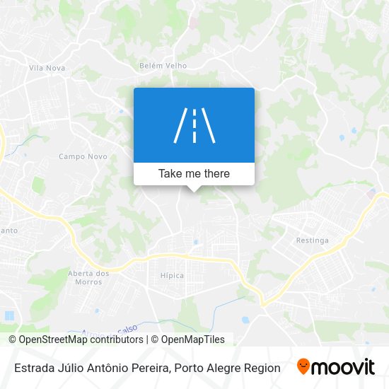 Estrada Júlio Antônio Pereira map