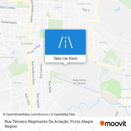 Rua Terceiro Regimento De Aviação map