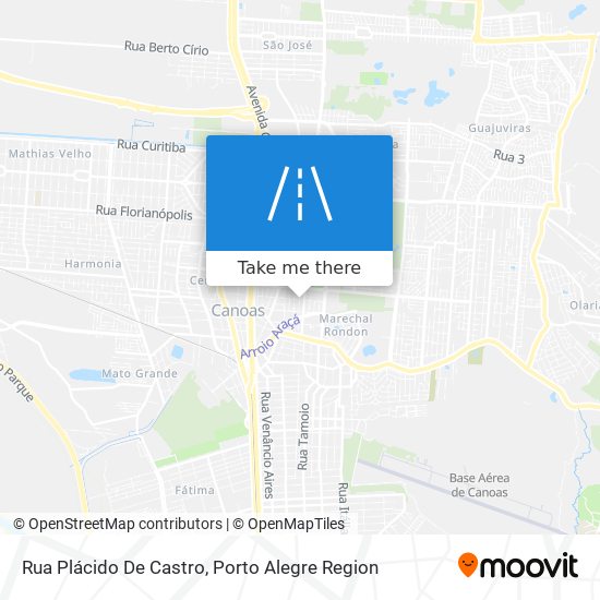 Mapa Rua Plácido De Castro