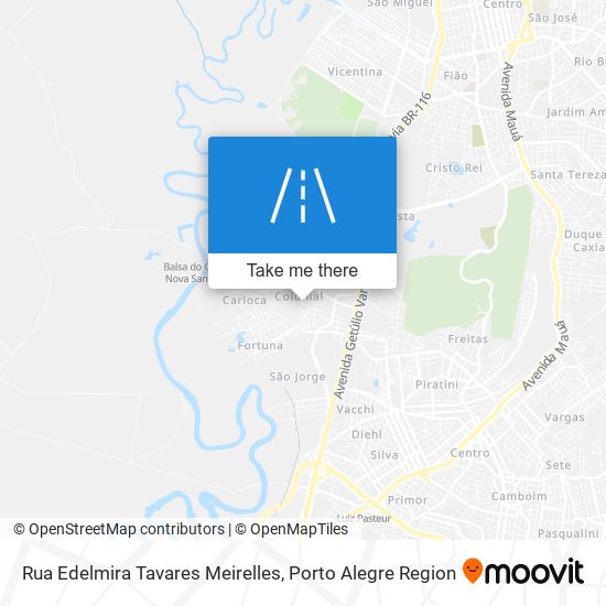 Mapa Rua Edelmira Tavares Meirelles