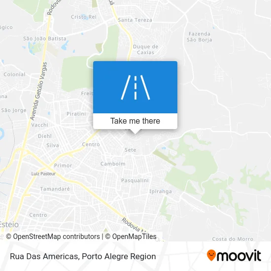 Rua Das Americas map