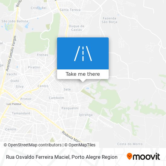 Mapa Rua Osvaldo Ferreira Maciel