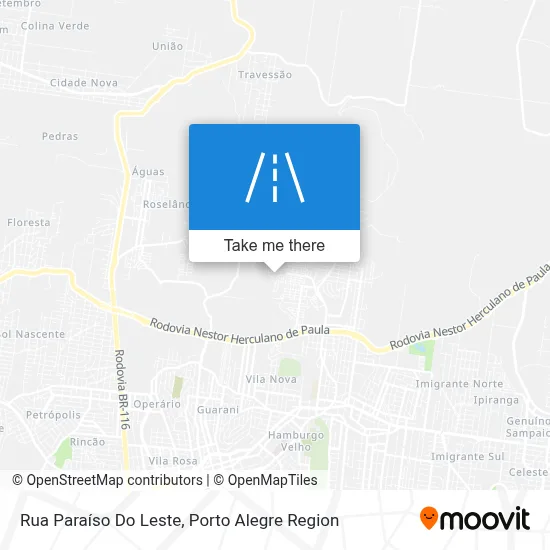 Rua Paraíso Do Leste map