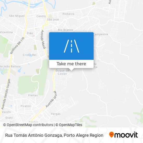 Mapa Rua Tomás Antônio Gonzaga