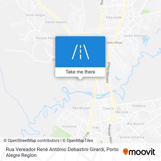 Rua Vereador Renê Antônio Debastini Girardi map