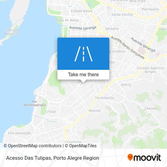 Acesso Das Tulipas map