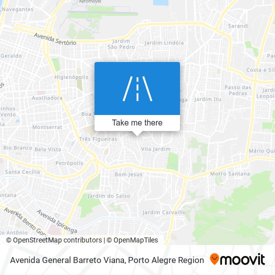 Mapa Avenida General Barreto Viana