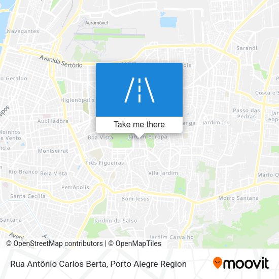 Rua Antônio Carlos Berta map