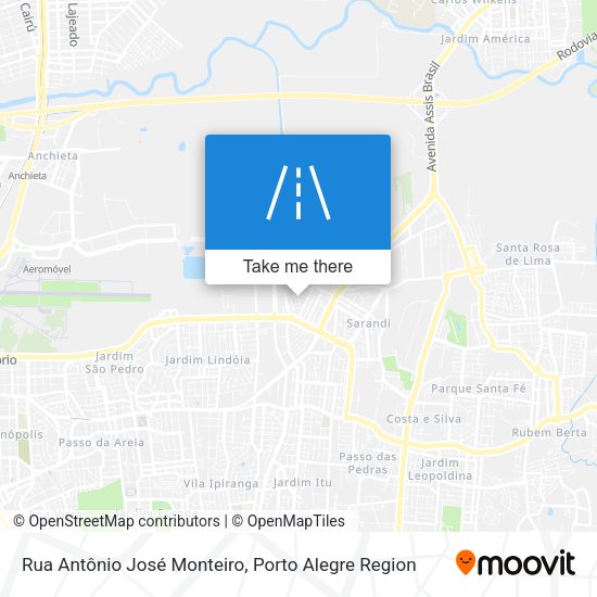 Rua Antônio José Monteiro map