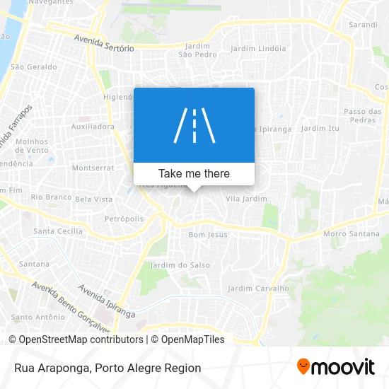 Rua Araponga map