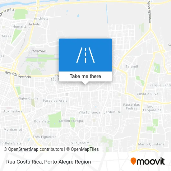 Rua Costa Rica map