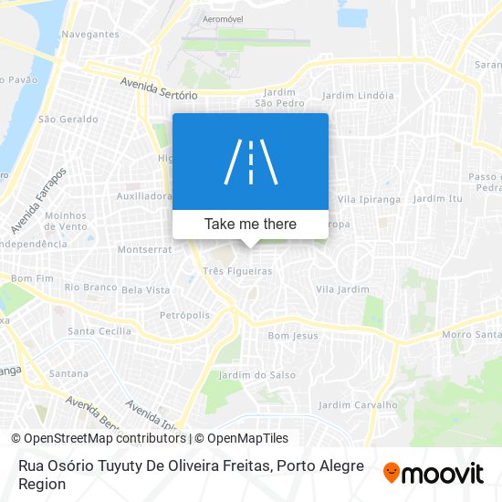 Rua Osório Tuyuty De Oliveira Freitas map