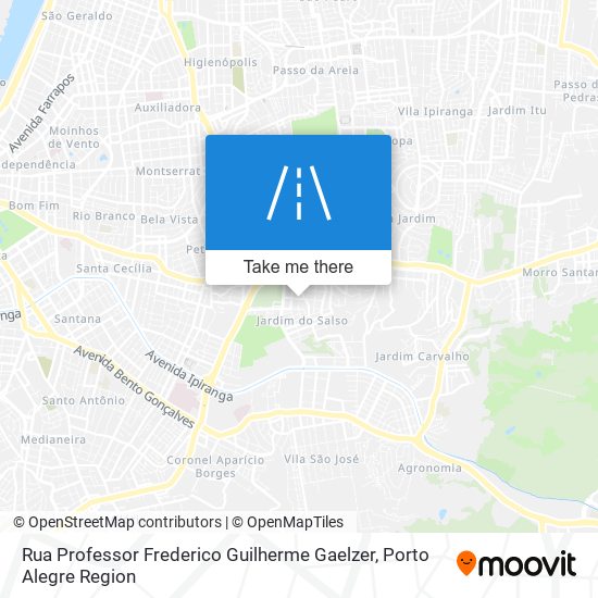 Mapa Rua Professor Frederico Guilherme Gaelzer