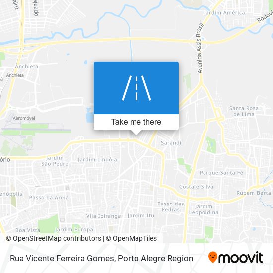Mapa Rua Vicente Ferreira Gomes