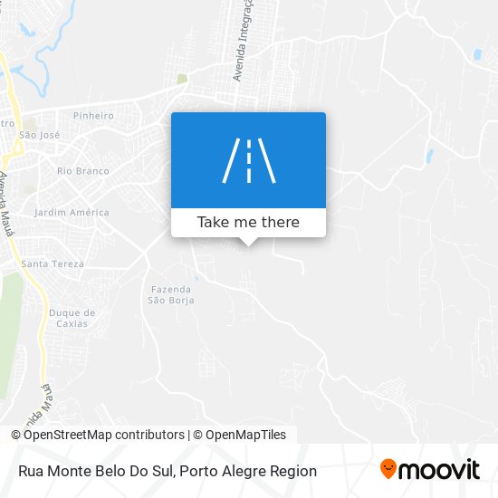 Rua Monte Belo Do Sul map