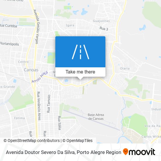 Mapa Avenida Doutor Severo Da Silva