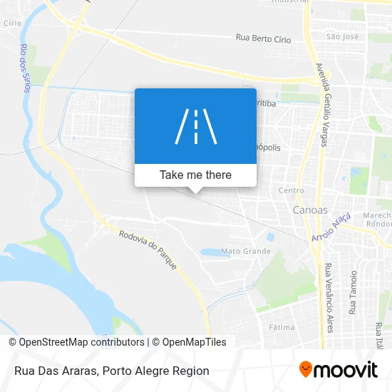 Rua Das Araras map