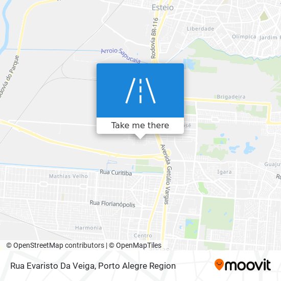 Mapa Rua Evaristo Da Veiga