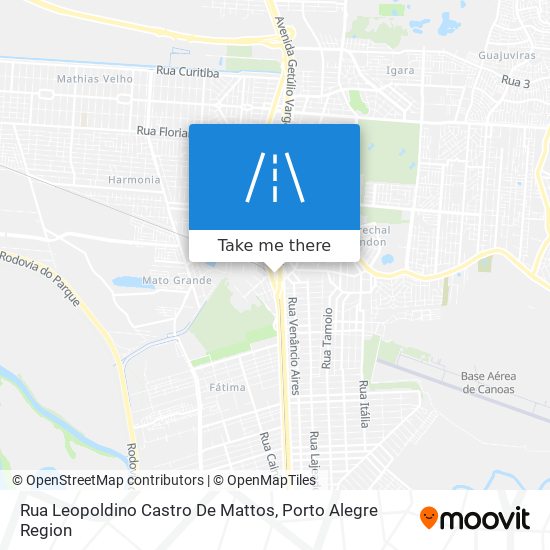 Mapa Rua Leopoldino Castro De Mattos