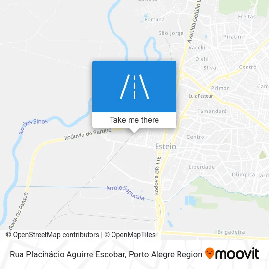Rua Placinácio Aguirre Escobar map