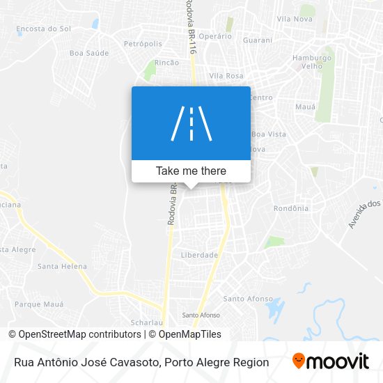 Rua Antônio José Cavasoto map