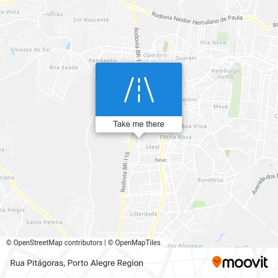 Rua Pitágoras map