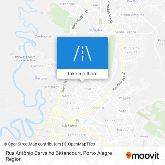 Mapa Rua Antônio Carvalho Bittencourt