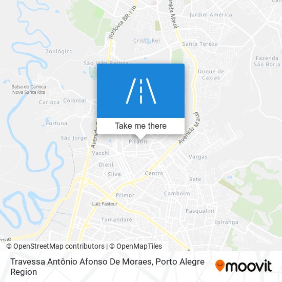 Mapa Travessa Antônio Afonso De Moraes