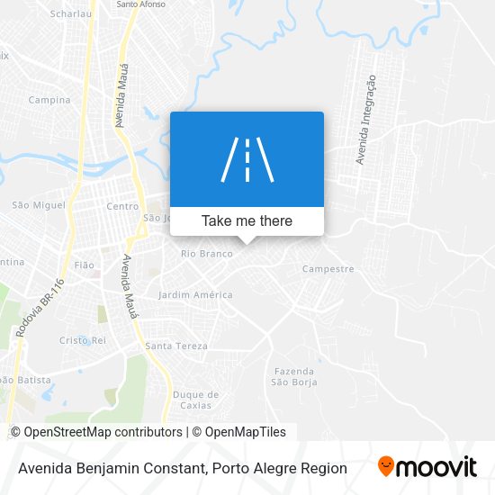 Avenida Benjamin Constant map
