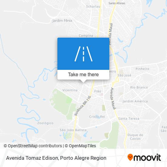 Mapa Avenida Tomaz Edison