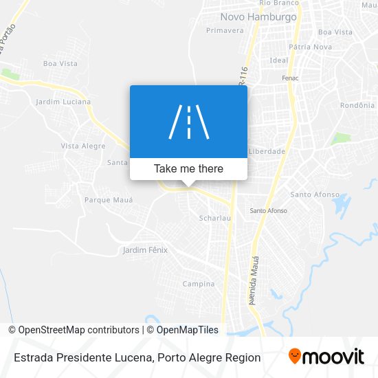 Estrada Presidente Lucena map