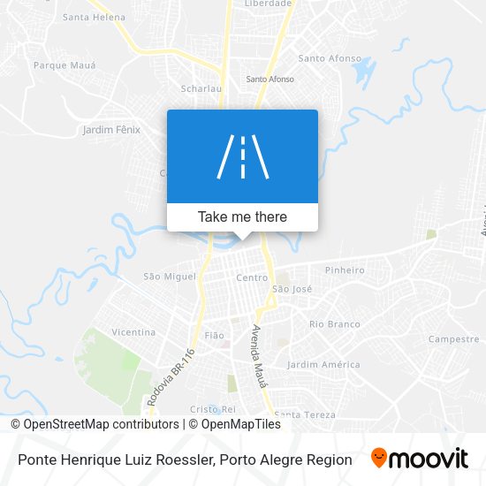 Ponte Henrique Luiz Roessler map
