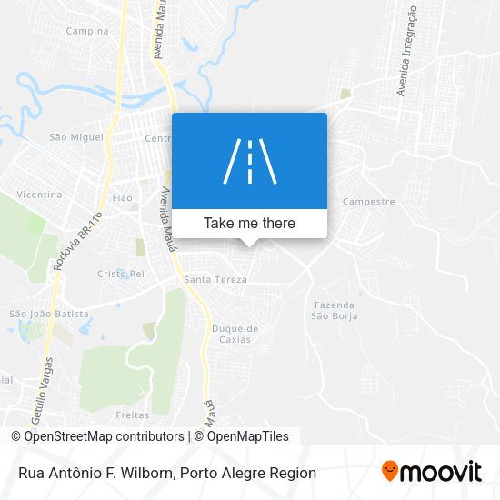 Rua Antônio F. Wilborn map
