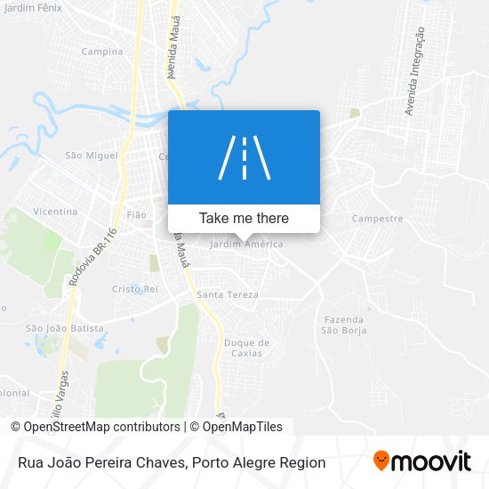 Rua João Pereira Chaves map