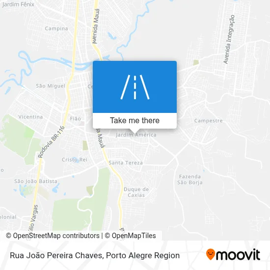 Rua João Pereira Chaves map