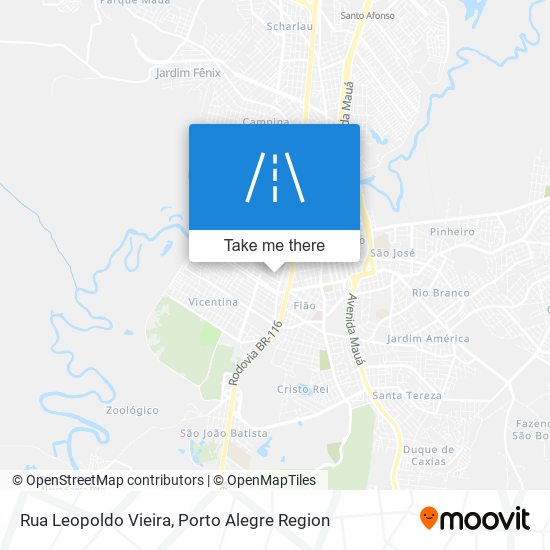 Mapa Rua Leopoldo Vieira