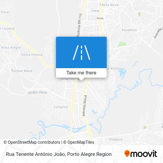 Rua Tenente Antônio João map