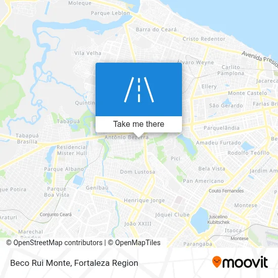 Beco Rui Monte map