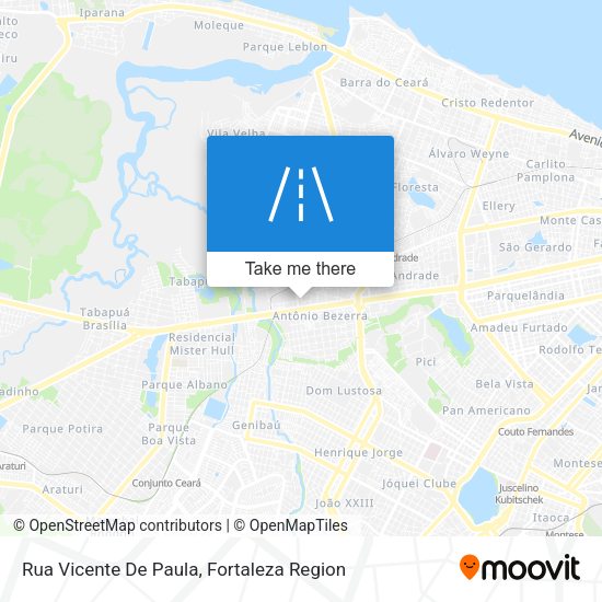 Rua Vicente De Paula map