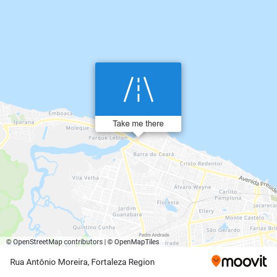Mapa Rua Antônio Moreira
