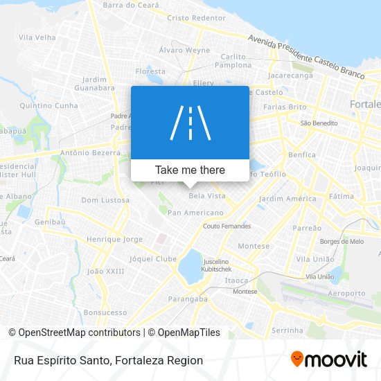 Rua Espírito Santo map